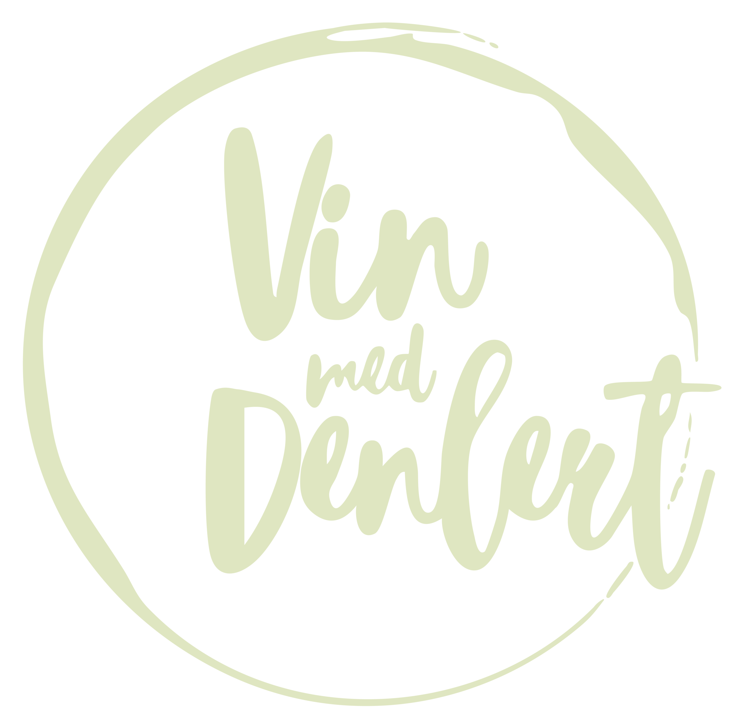 Ljusgrön Logga för "vin med denlert"